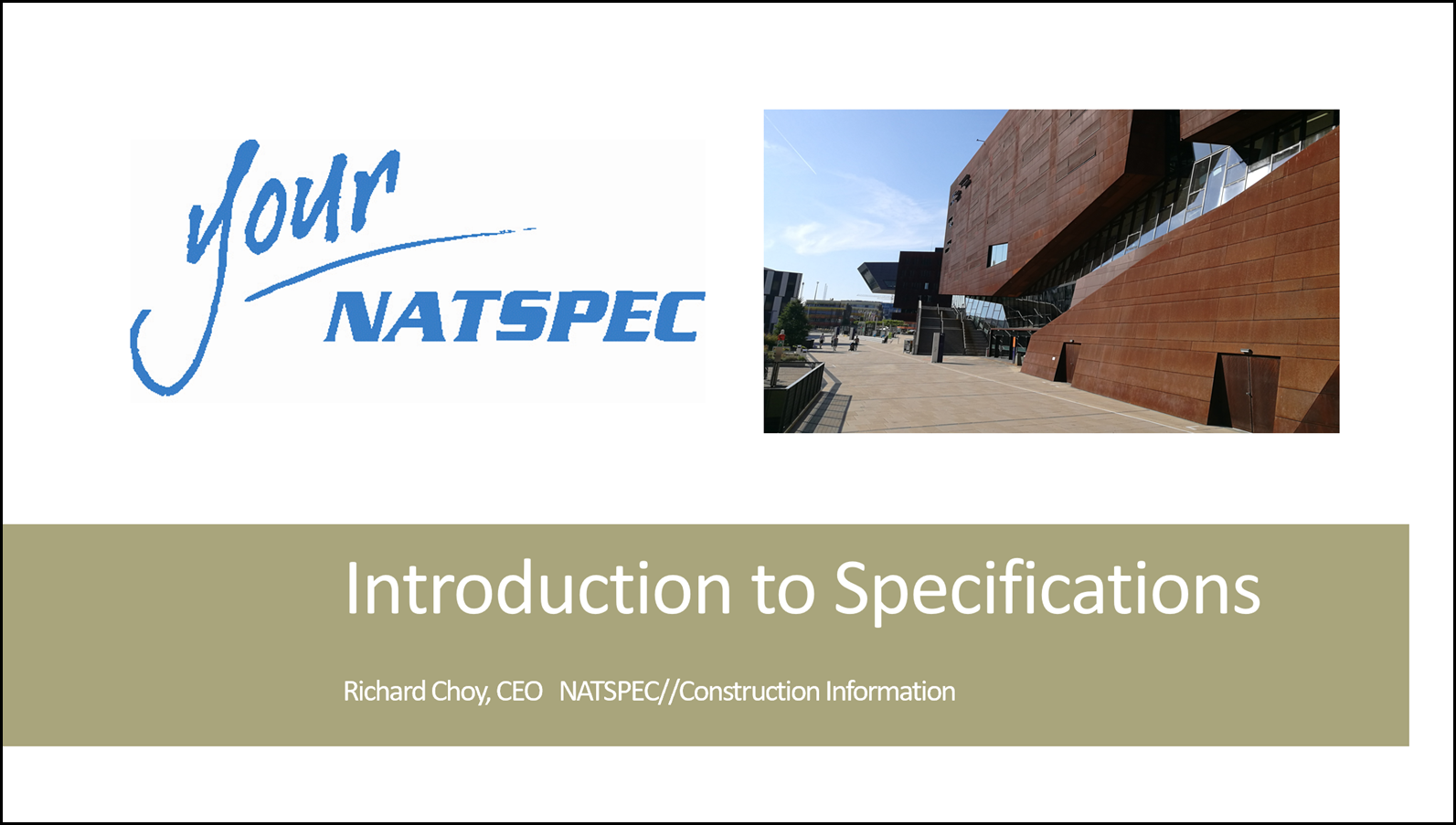 Intro to specifications