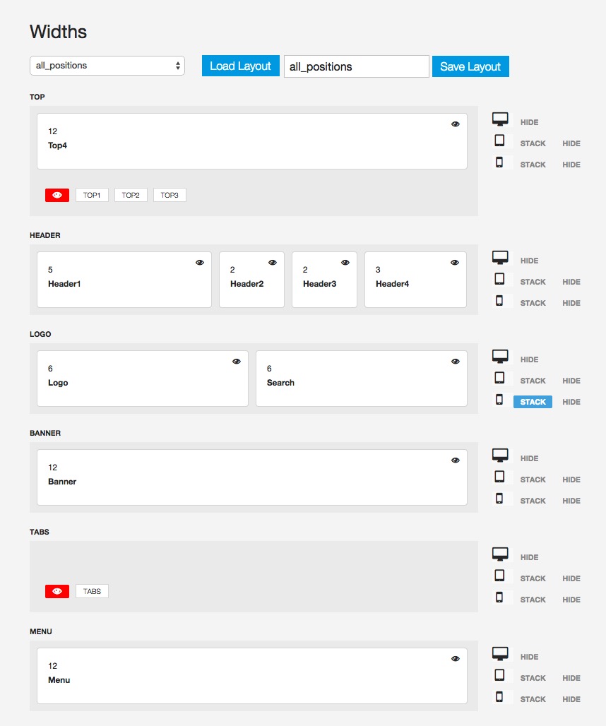 Layout builder